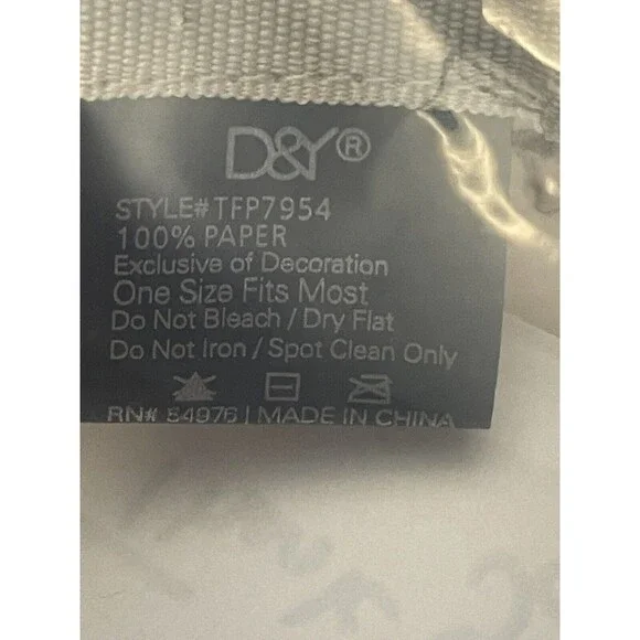 D & Y David and Young Wide Brim Sun Hat Womens One Size Fits Most 100% Paper - Picture 2 of 5